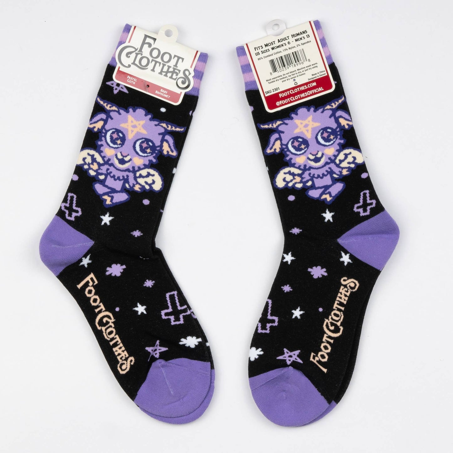 Foot Clothes - Cute Baphomet Crew Socks