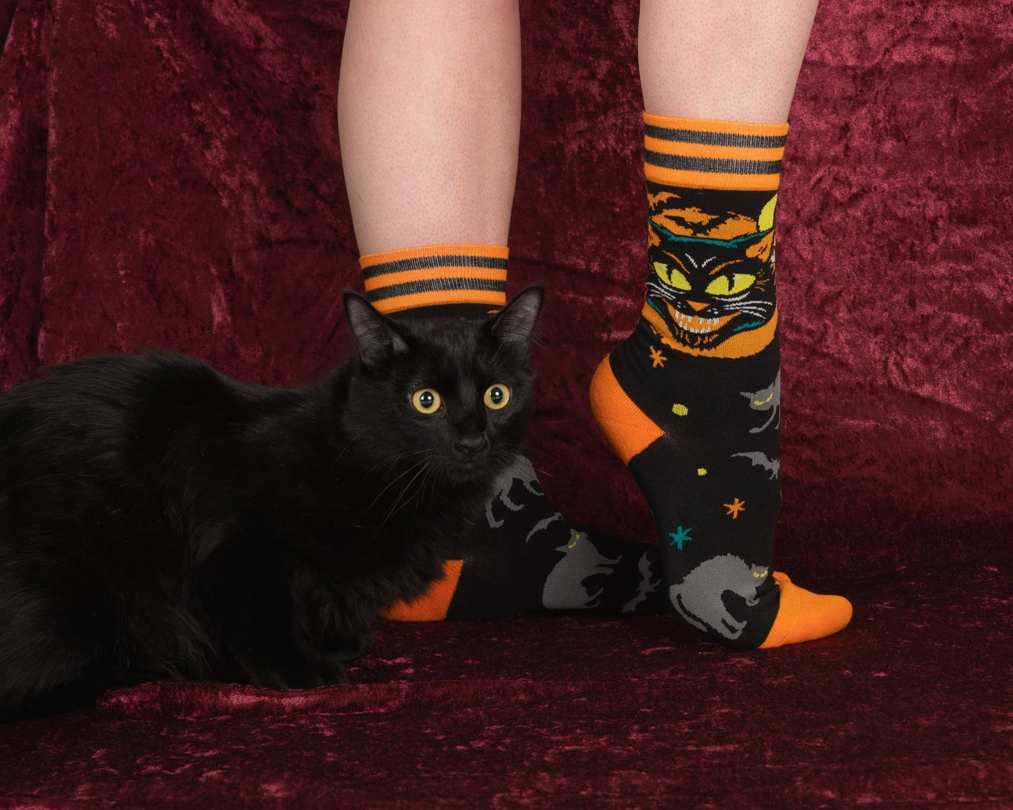 Socks - Foot Clothes - Vintage Black Cat Crew