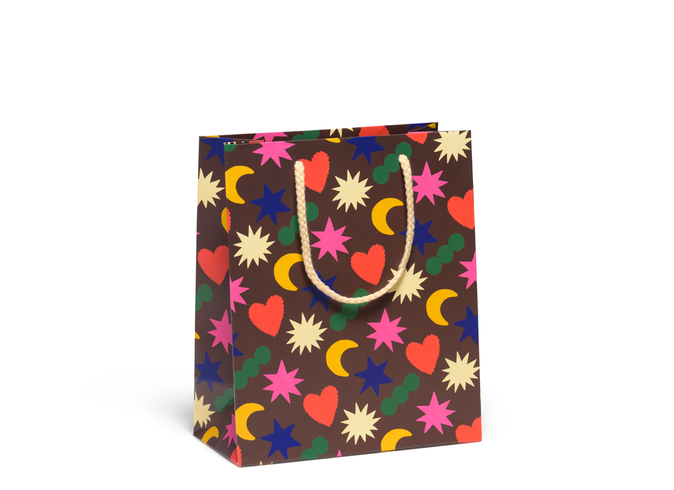 Gift Bag - Red Cap - Rainbow Charms - Medium