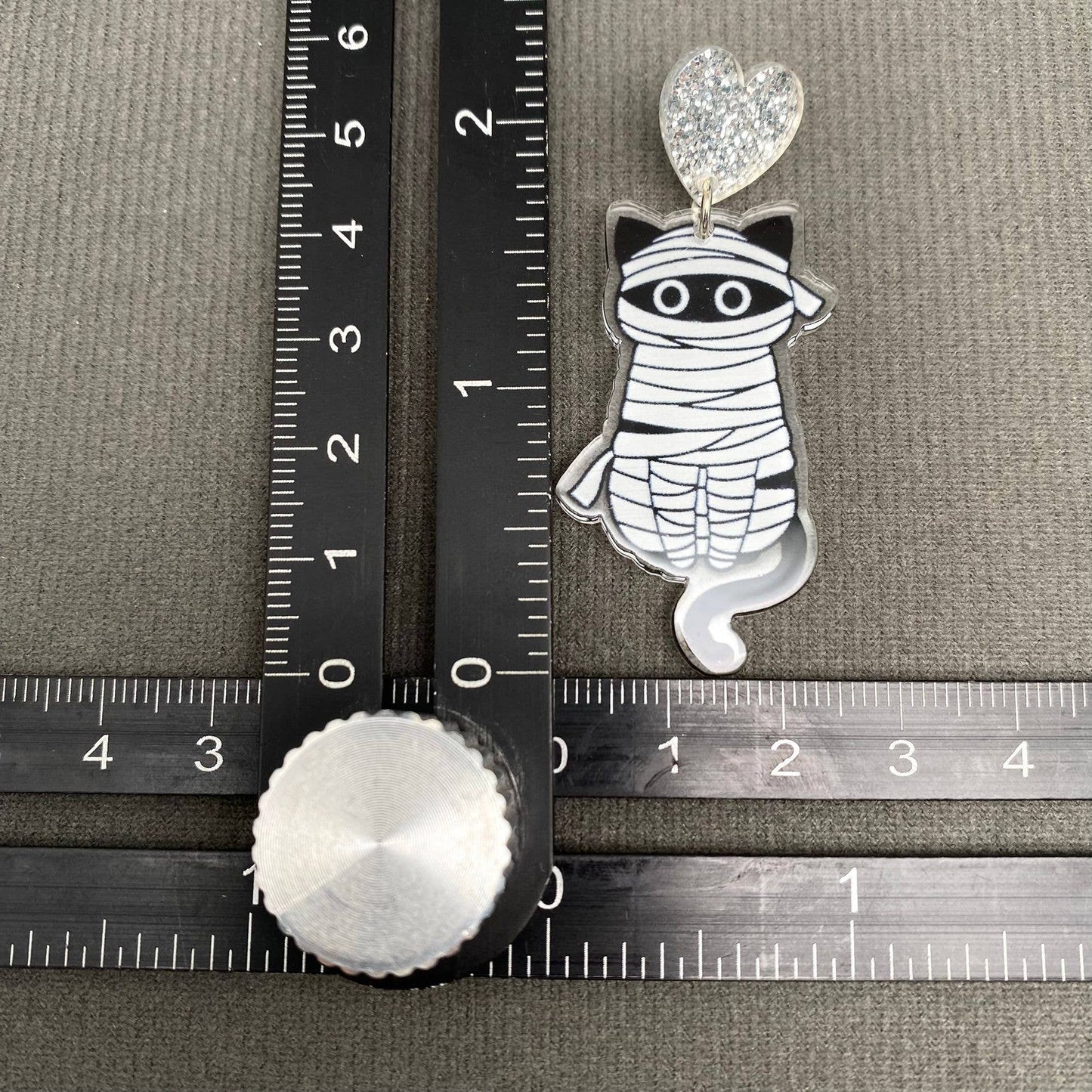 Mummy Cat Acrylic Earrings