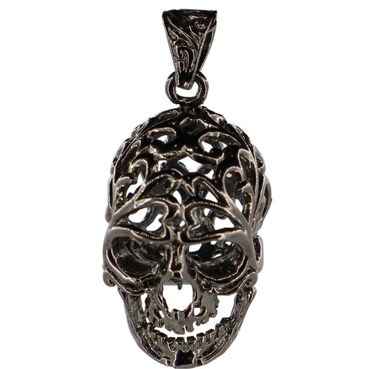 Skull Cage Pendant - Black