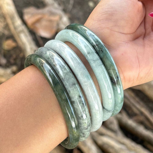 Bracelet - Burmese Jade Bangle, 6mm