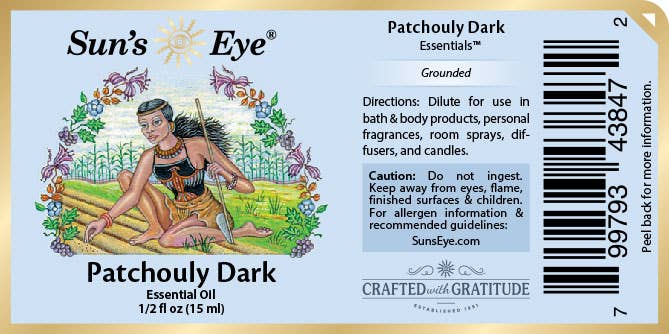 Patchouly Dark Essential Oil: .5 fl oz