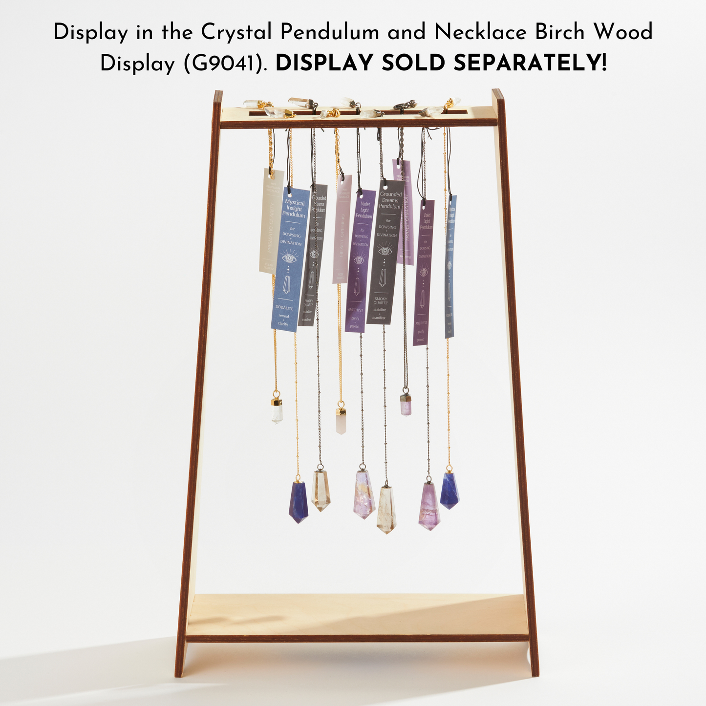 Violet Light Geo Crystal Pendulum