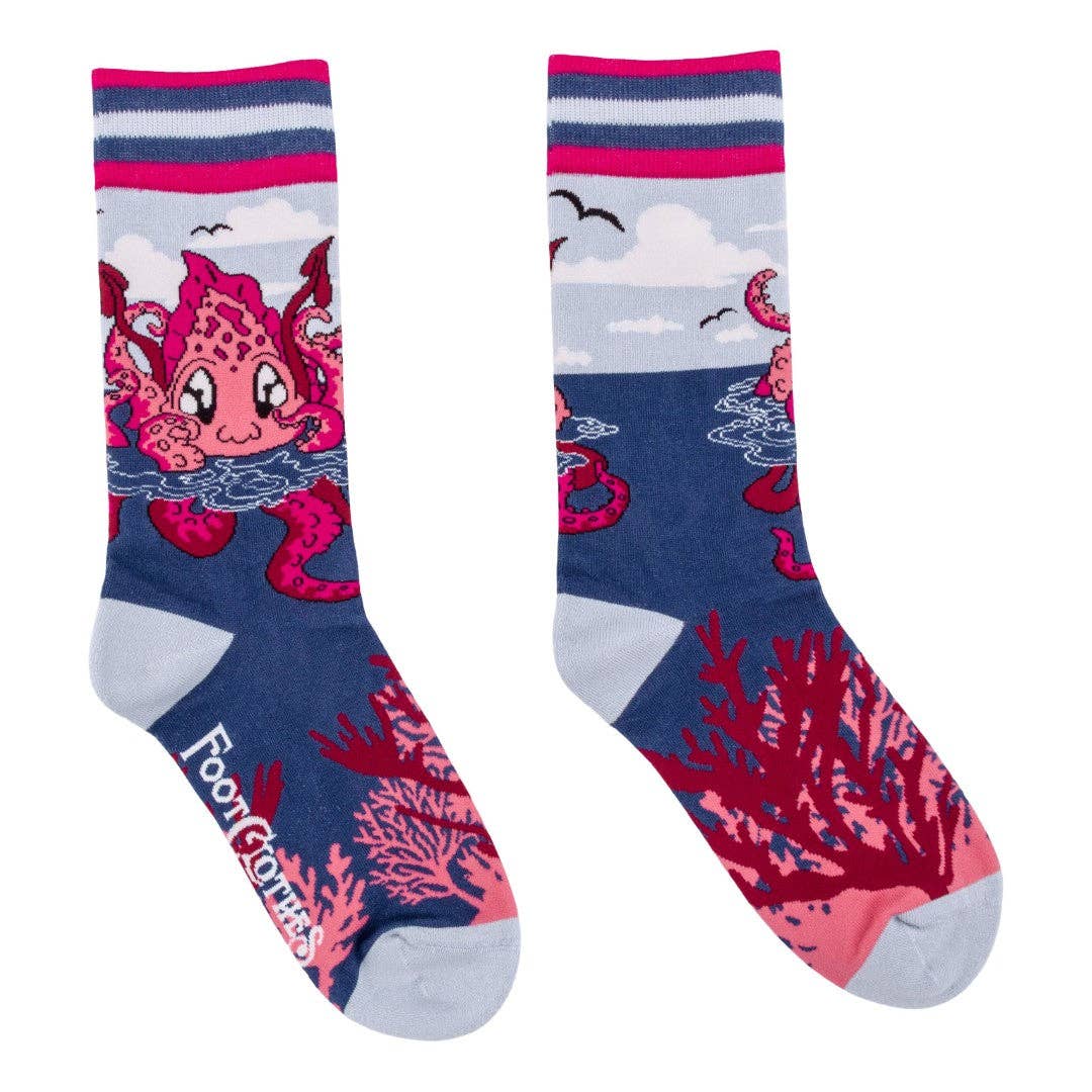 Foot Clothes - Cute Kraken Crew Socks
