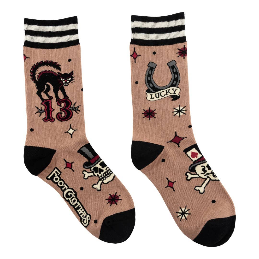 Foot Clothes - Superstitious Ink Crew Socks