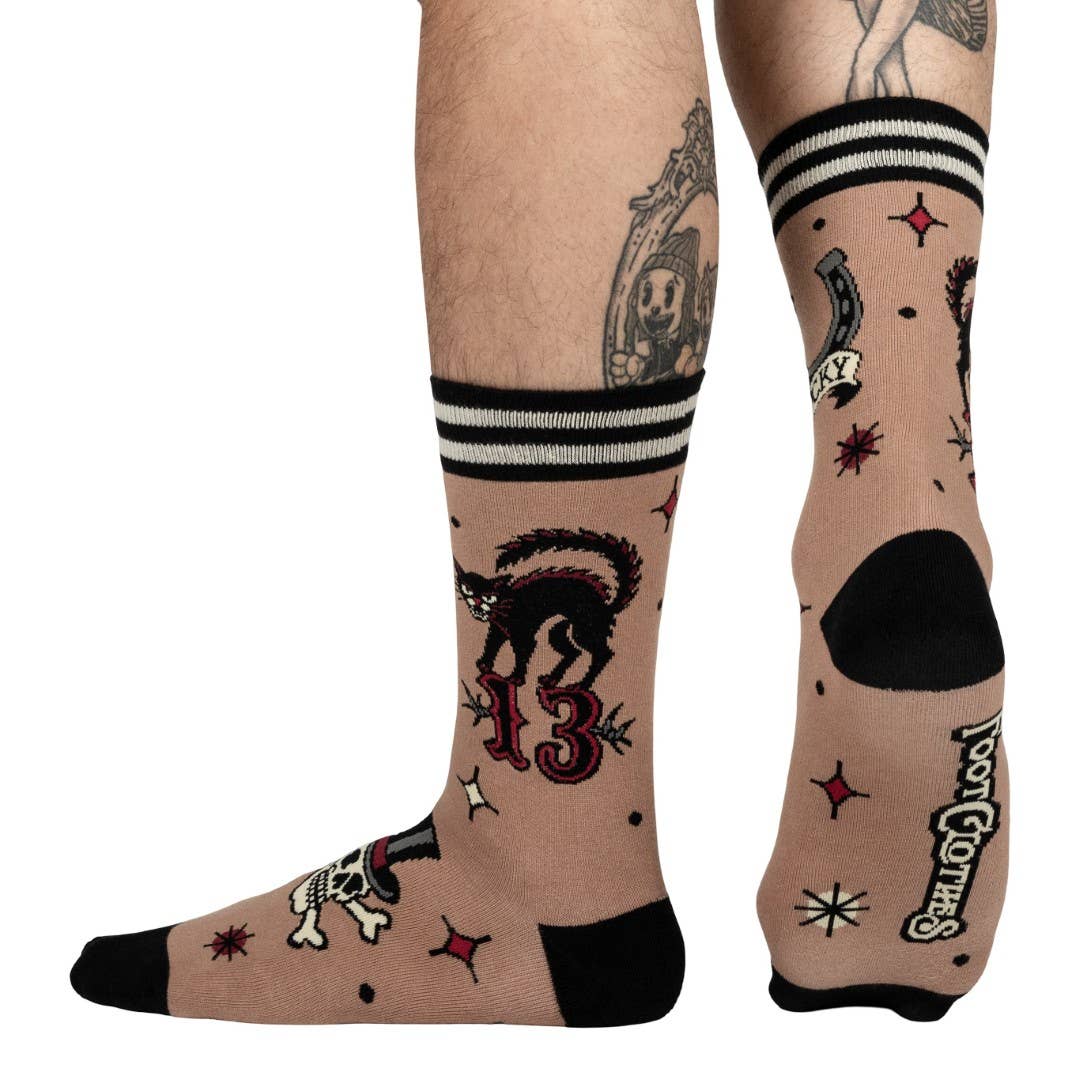 Foot Clothes - Superstitious Ink Crew Socks