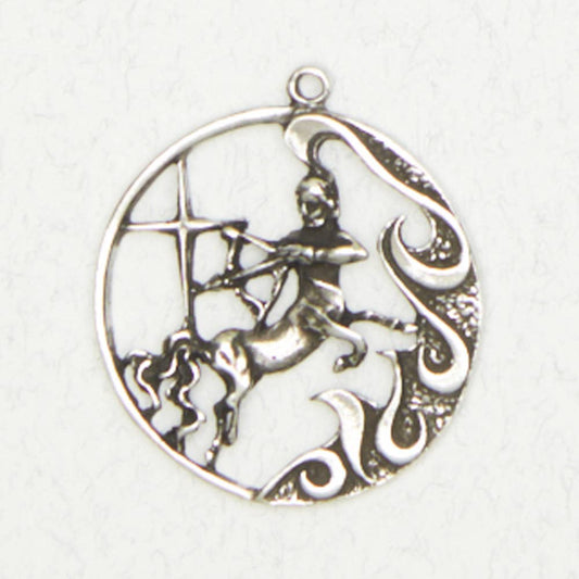 Nirvana Zodiac Pendant - Sagittarius: Pewter Design