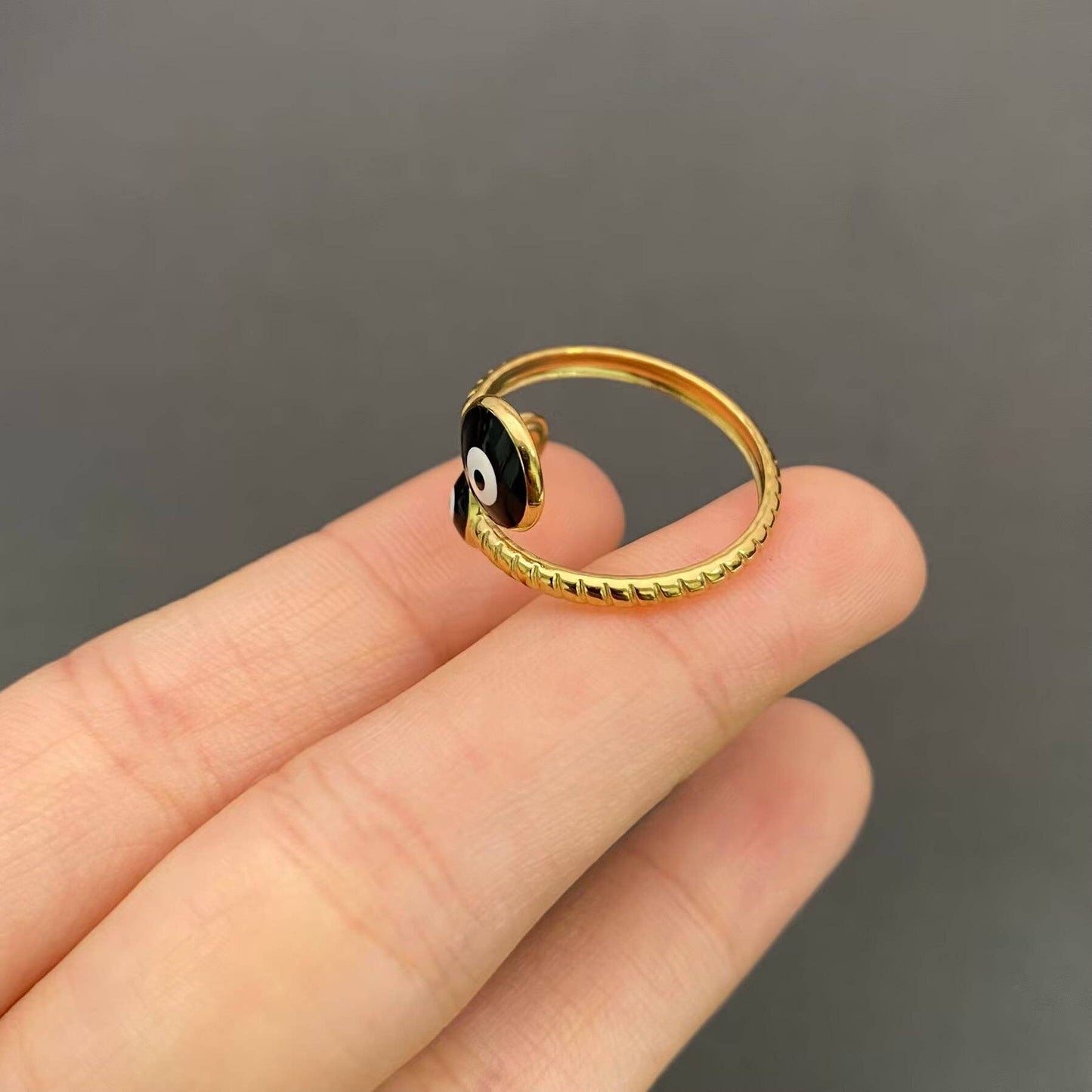 Turkish Eye Ring - Black (Evil Eye)
