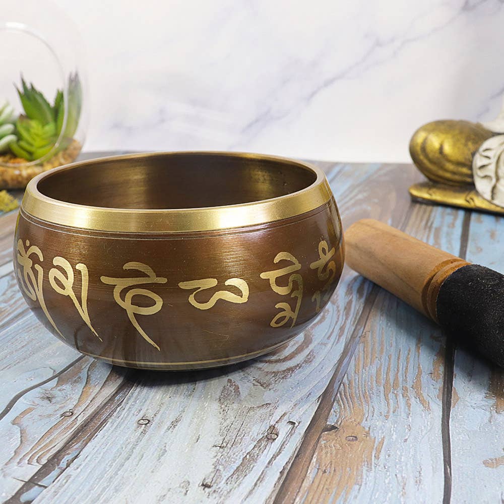 Tibetan Etched Medium Singing Bowl