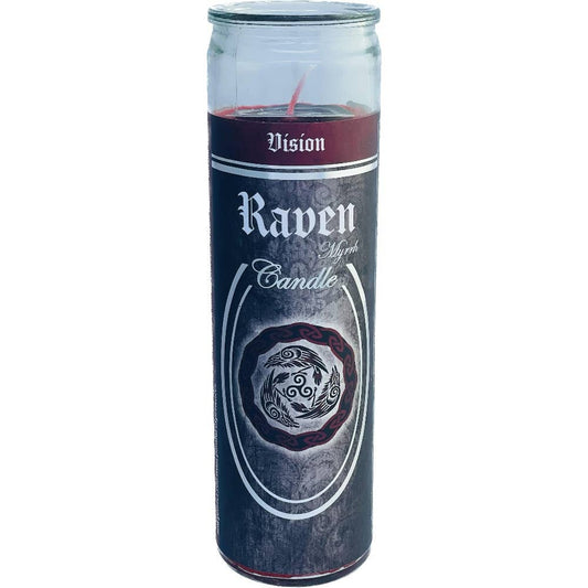 7 Day Glass Ritual Candle - Raven - Myrrh (Each)