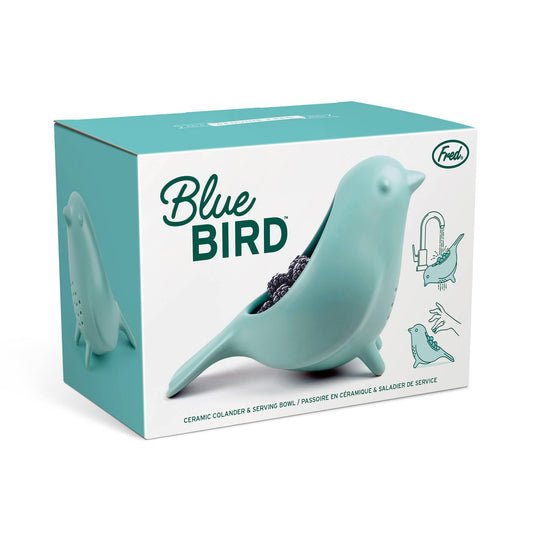 Blue Bird - Ceramic Berry Colander