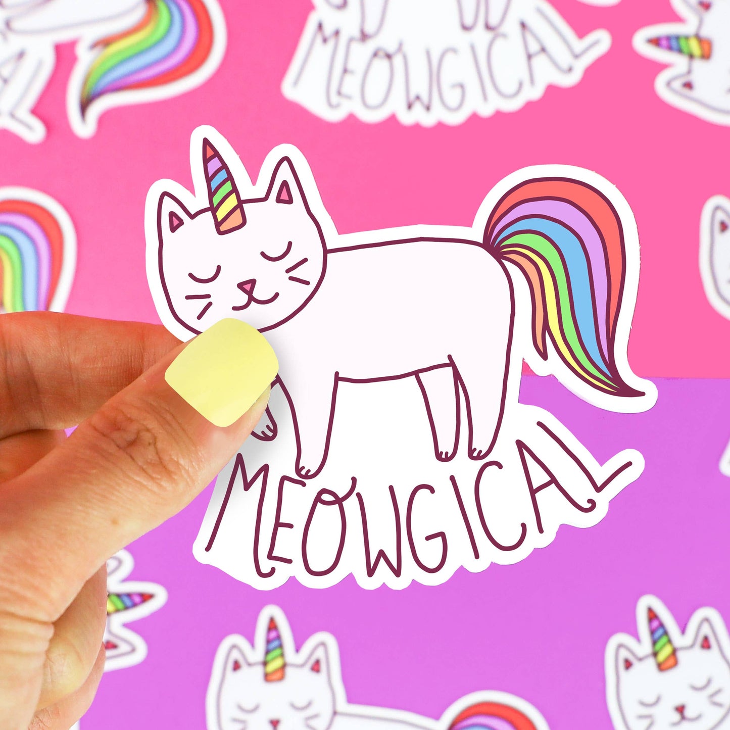 Stickers - TS - Meowgical Magical Cat Rainbow