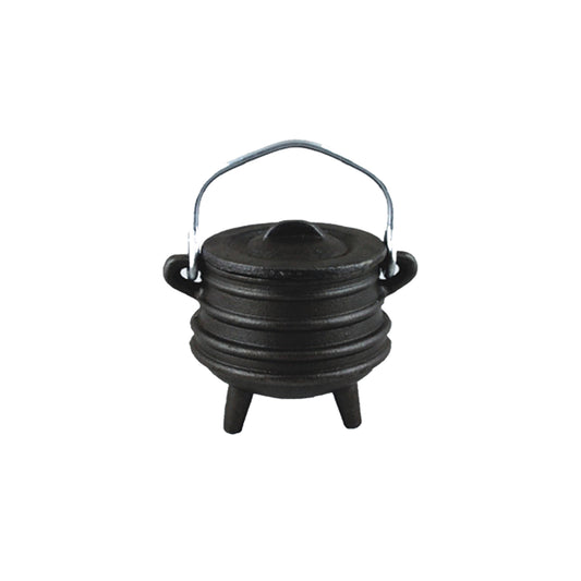 Ridged Cast Iron Cauldron w/ Hanger (4.5 in.)