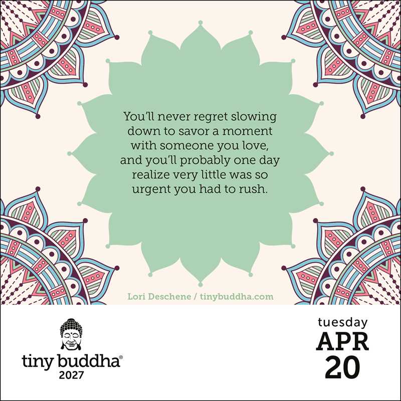 Tiny Buddha 2027 Day-to-Day Calendar by Lori  Deschene: Calendar; 640 pages / English
