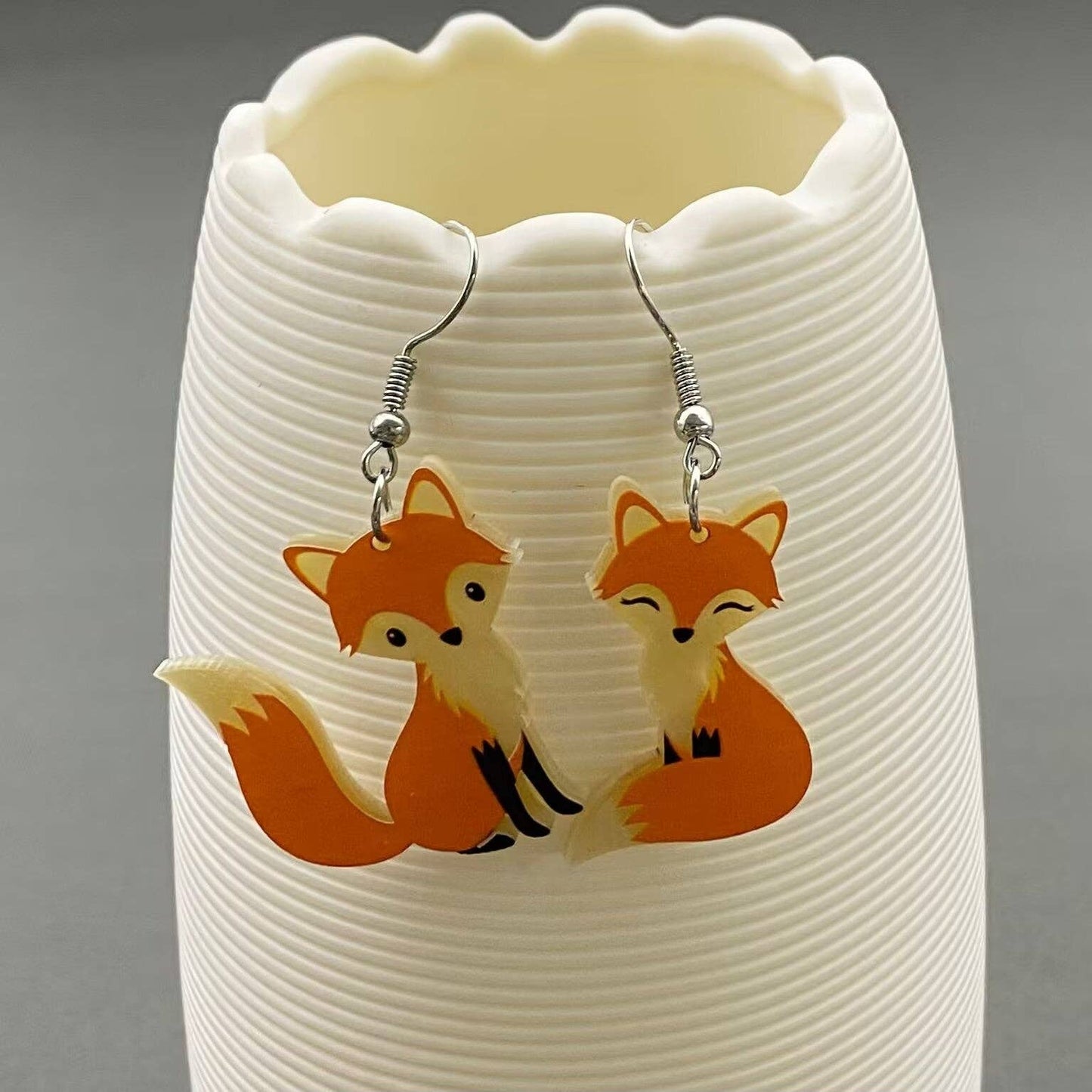 Earrings - Acrylic Fox Dangle