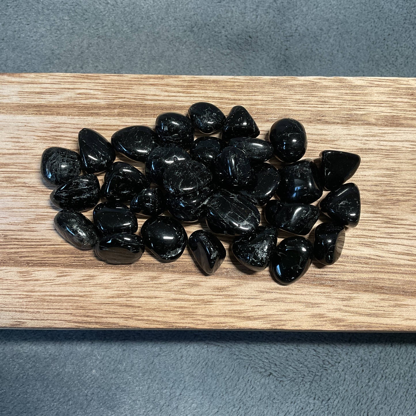 Black Tourmaline Small Tumbled Stones - 1/2 lb