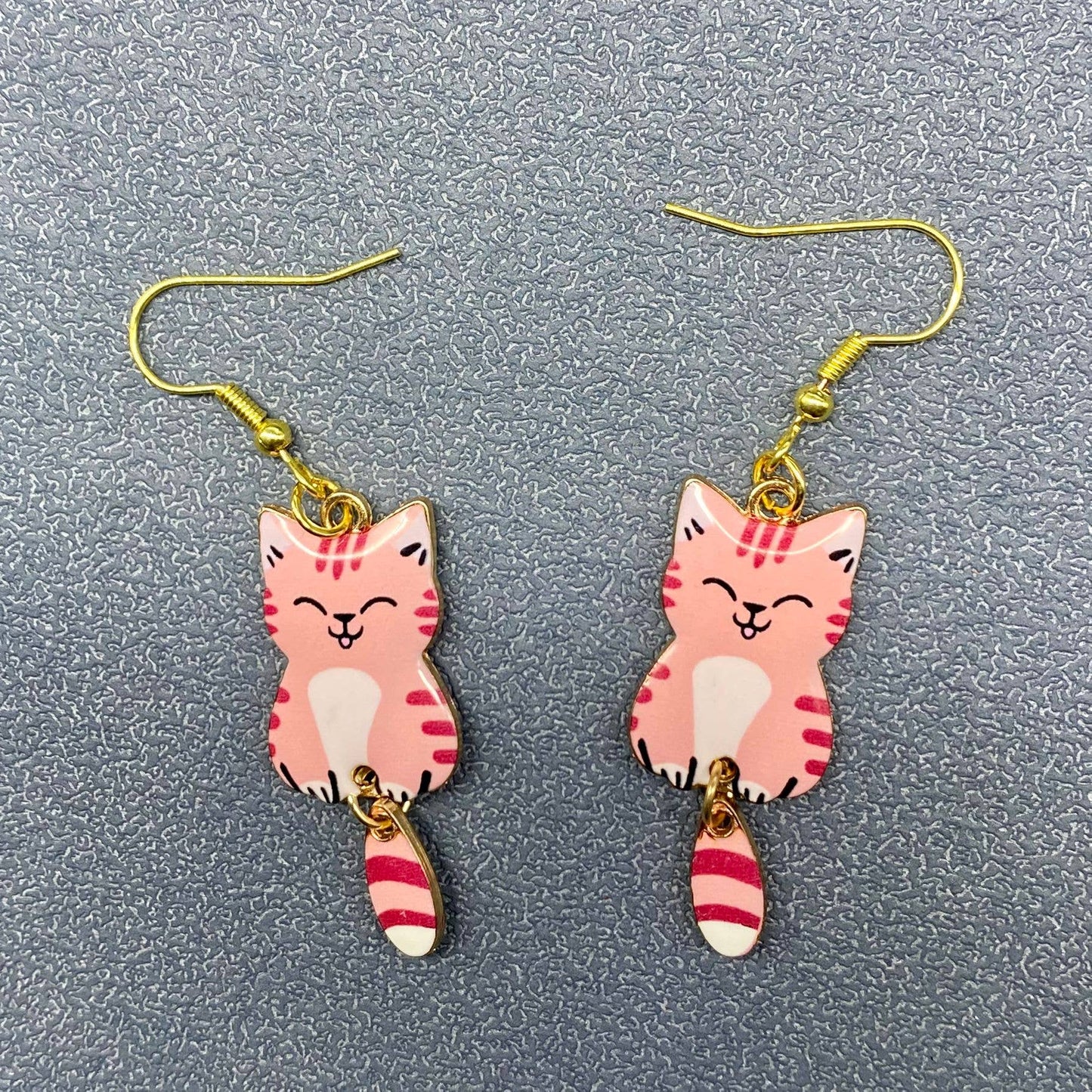 Calico Cat Dangle Earrings