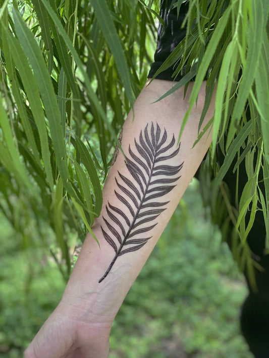 Nature Tats - Palm Leaf Temporary Tattoo: 1-Pack