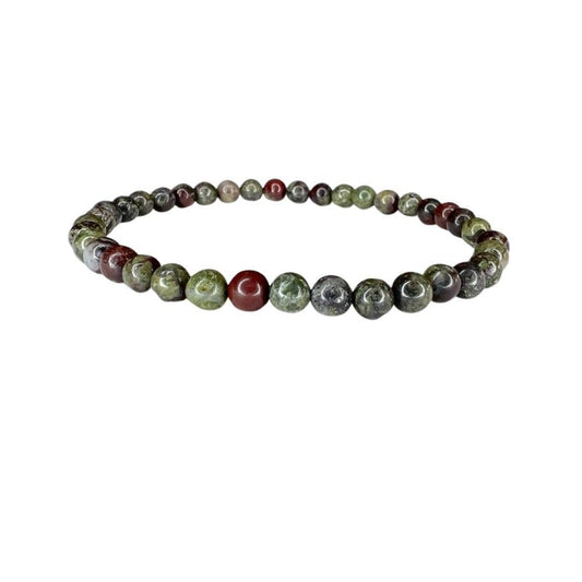 Energy Beads Bracelet - 4mm Dragon Bloodstone