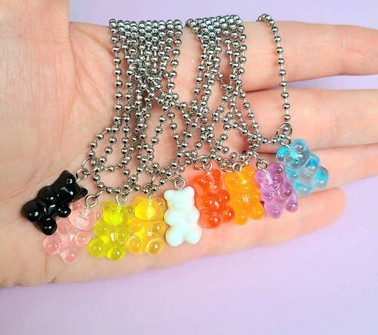 Gummy Bear Necklace: Purple