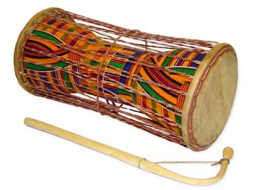 Kente Talking Drum 10" - J0143