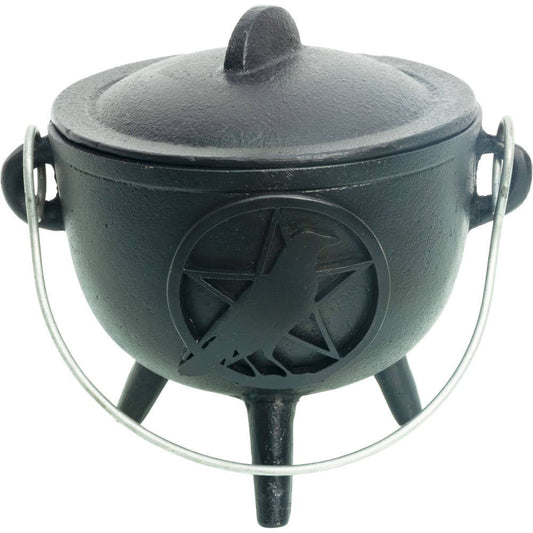 Cauldron Cast Iron  - Pentacle w/ Raven