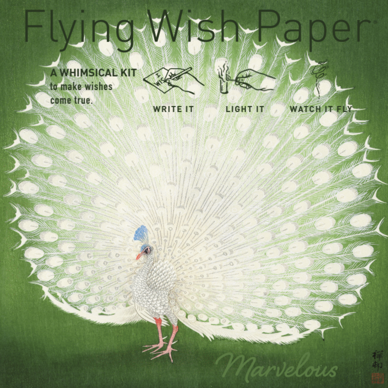 Flying Wish - PEACOCK / Fall / Mini kit w 15 Wishes + access.