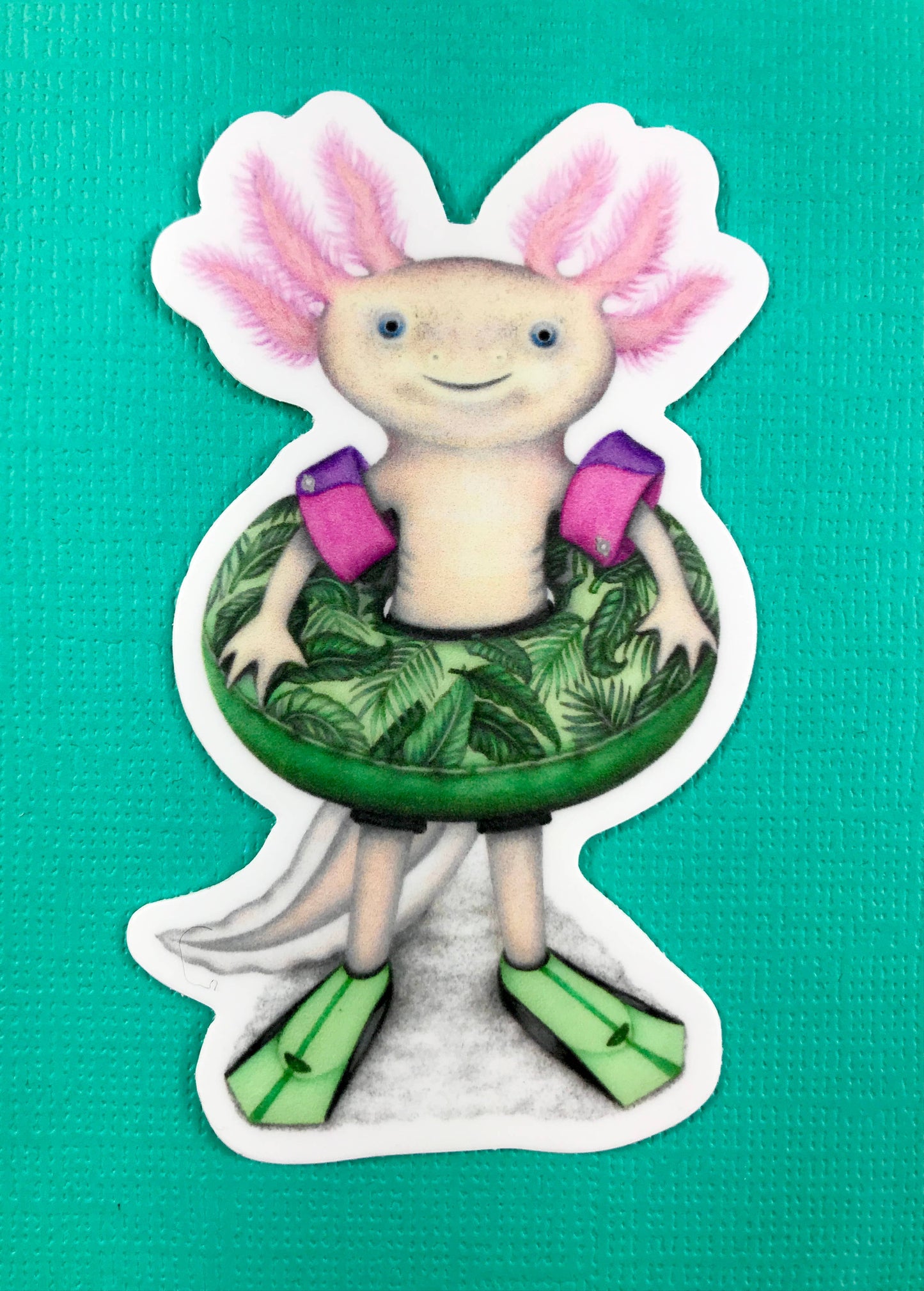 Stickers - Abundance Illustration - Axolotl Swimmies