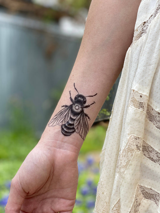 Nature Tats - Big Bee Temporary Tattoo: 1-Pack