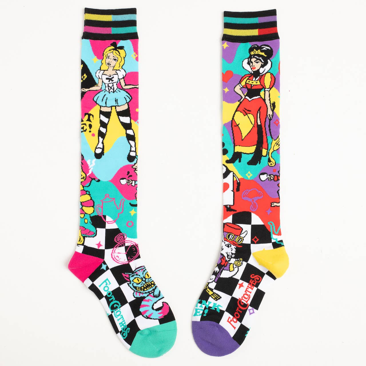 Socks - Foot Clothes - Down the Rabbit Hole Knee Socks