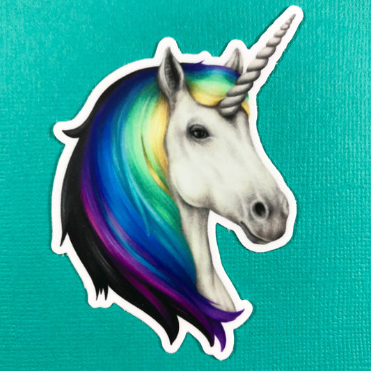Stickers - Abundance Illustration - White Unicorn