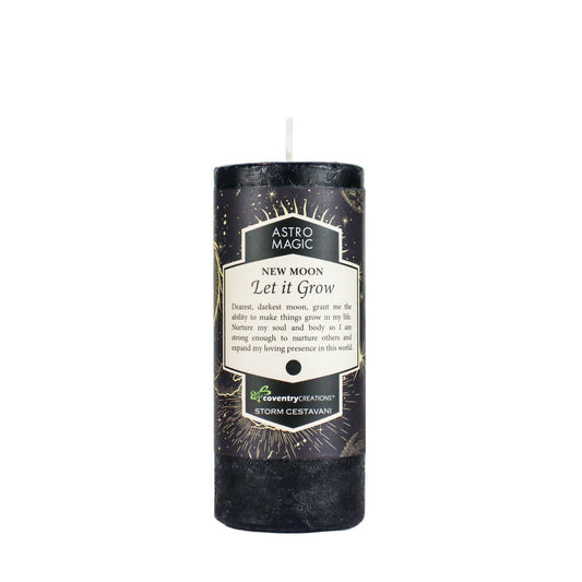 Astro Magic New Moon - Let it Grow Candle - Black