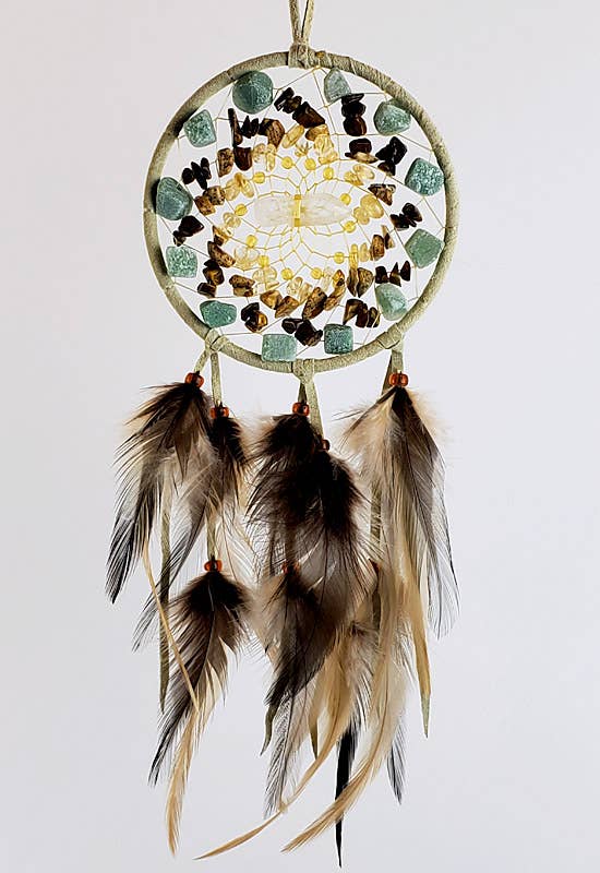 Dream Catcher - Semi Precious - Vision Seeker - Tan