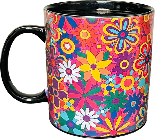 Blooming Flowers Heat Reveal Mug - Pink/Red