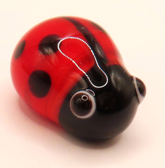 Figurine - Handblown Glass Mini Ladybug