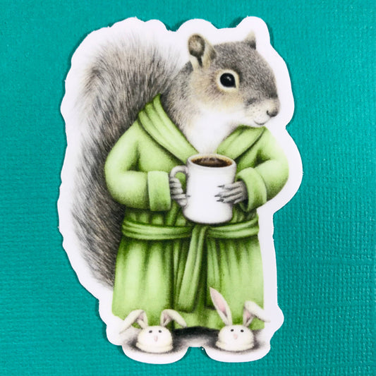 Stickers - Abundance Illustration - Squirrel - Coffee