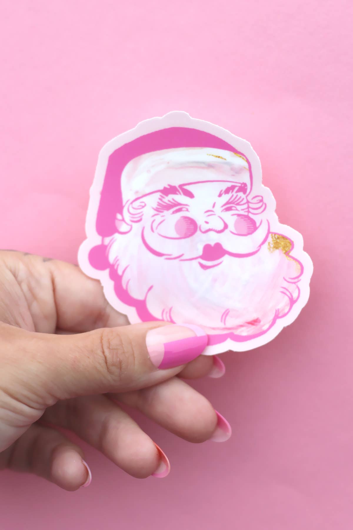 Stickers - Kitty Meow KM - Pink Santa Claus Sticker