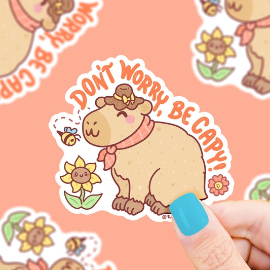 Stickers - TS - Don't Worry Be Capy Capybara