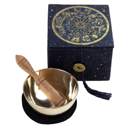 Singing Bowl - Astrology Meditation Bowl Box - 3"