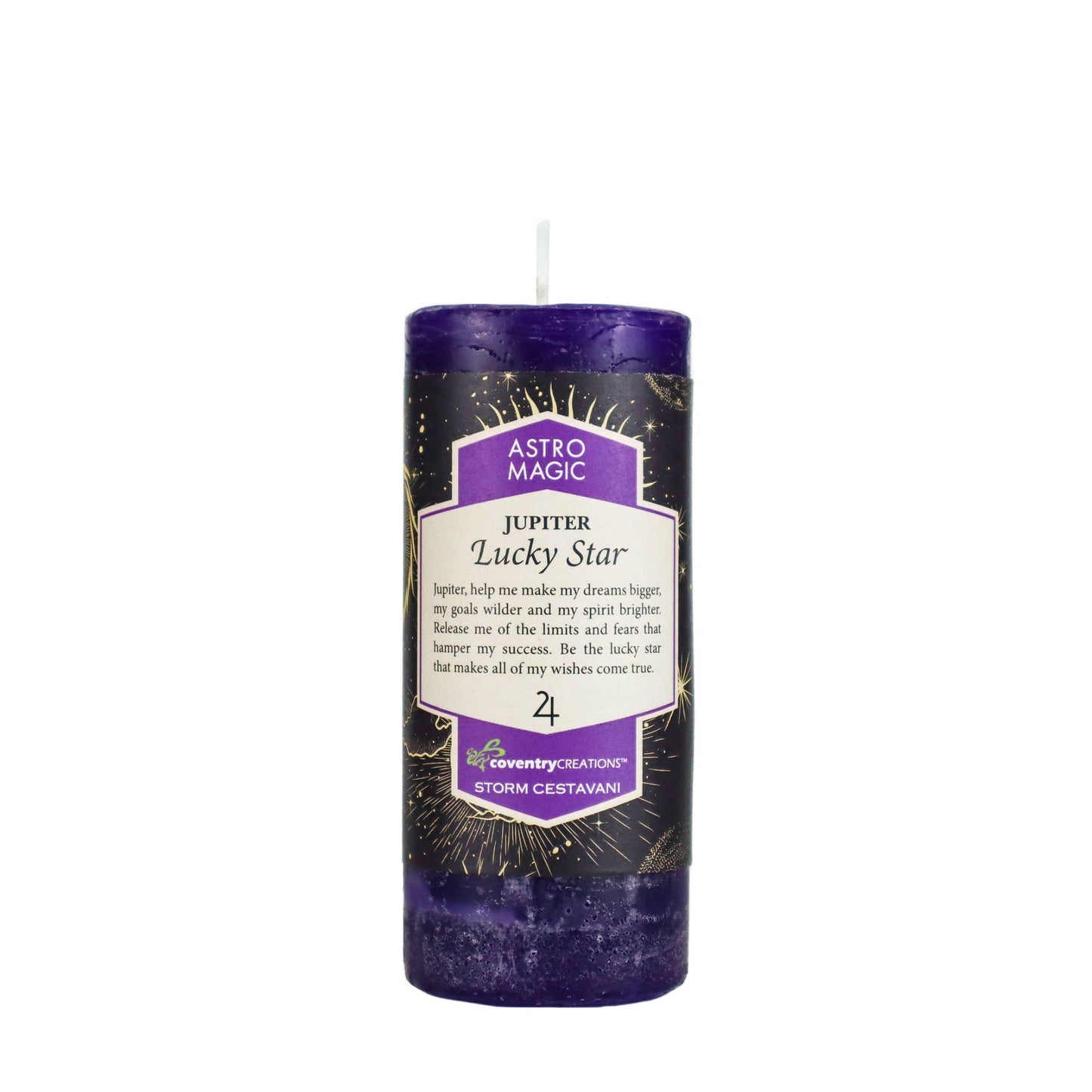 Astro Magic Jupiter - Lucky Star Candle - Purple