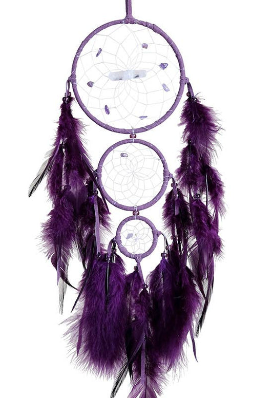 Dream Catcher - Generations - 3 Rings - Purple